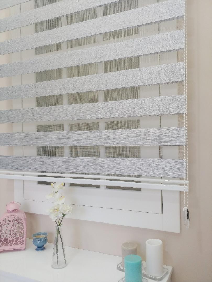 Bambu Zebra Perde Kırçıl Desen Gri - Zebra Perde online satış